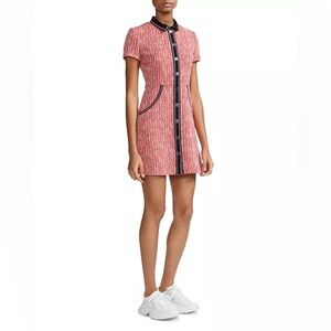 Renati style Tweed Shift Dress with Contrast Trim